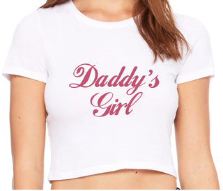 Daddy's Girl - White Crop Top