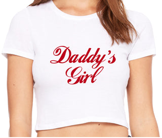 Daddy's Girl - White Crop Top