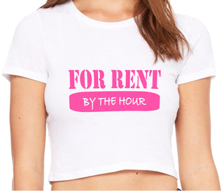 For Rent By The Hour - White Crop Top