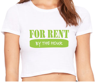 For Rent By The Hour - White Crop Top