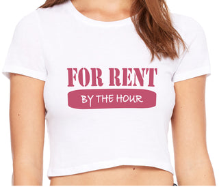 For Rent By The Hour - White Crop Top