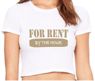 For Rent By The Hour - White Crop Top
