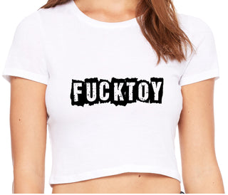 Fuck Toy - White Crop Top