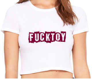 Fuck Toy - White Crop Top