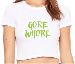 Gore Whore - White Crop Top