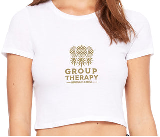 Group Therapy - Sharing Is Caring - White Crop Top