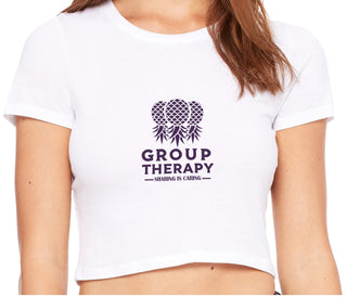 Group Therapy - Sharing Is Caring - White Crop Top
