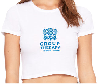 Group Therapy - Sharing Is Caring - White Crop Top