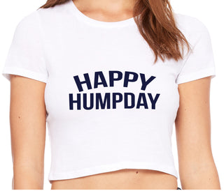 Happy Humpday - White Crop Top