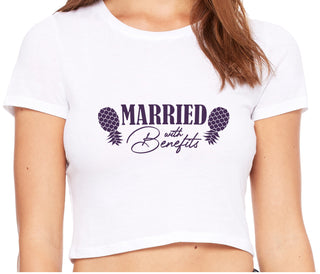 Married With Benefits - White Crop Top