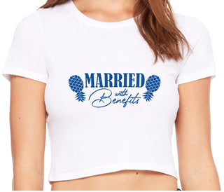 Married With Benefits - White Crop Top