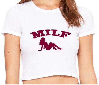 MILF - White Crop Top