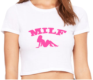 MILF - White Crop Top