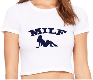 MILF - White Crop Top