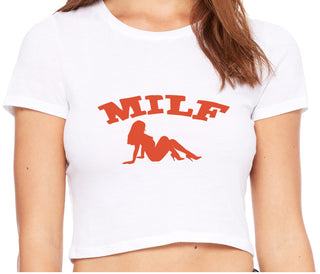 MILF - White Crop Top