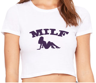 MILF - White Crop Top