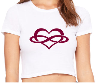 Polyamory Logo - White Crop Top