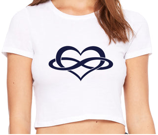 Polyamory Logo - White Crop Top