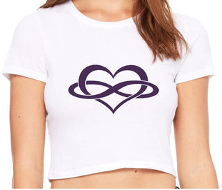 Polyamory Logo - White Crop Top