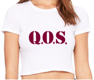 QOS - Queen of Spades - White Crop Top