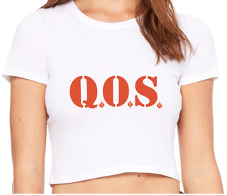QOS - Queen of Spades - White Crop Top