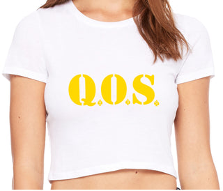 QOS - Queen of Spades - White Crop Top