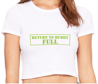 Return to Hubby Full - White Crop Top