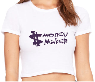 Money Maker - White Crop Top