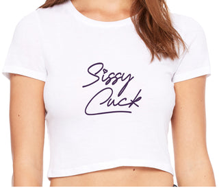 Sissy Cuck - White Crop Top