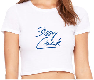 Sissy Cuck - White Crop Top