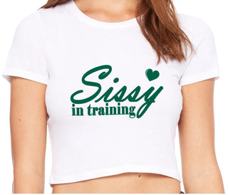 Sissy In Training - White Crop Top