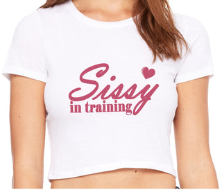 Sissy In Training - White Crop Top