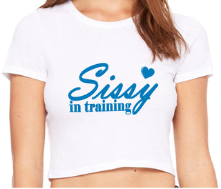 Sissy In Training - White Crop Top