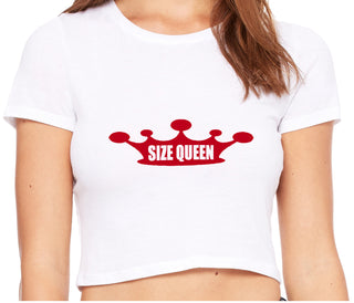 Size Queen - White Crop Top