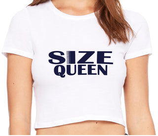 Size Queen - White Crop Top
