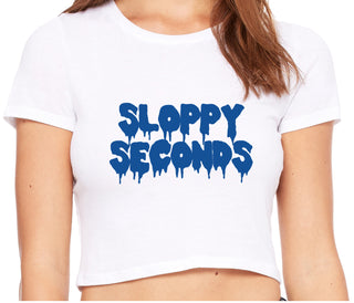 Sloppy Seconds - White Crop Top