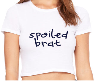 Spoiled Brat - White Crop Top