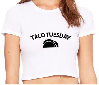 Taco Tuesday - White Crop Top