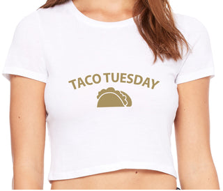 Taco Tuesday - White Crop Top