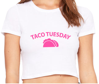 Taco Tuesday - White Crop Top