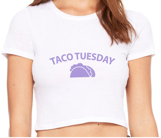 Taco Tuesday - White Crop Top
