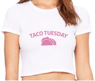 Taco Tuesday - White Crop Top
