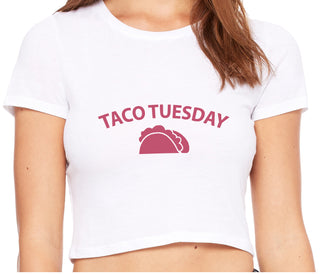 Taco Tuesday - White Crop Top