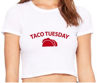 Taco Tuesday - White Crop Top