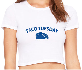 Taco Tuesday - White Crop Top