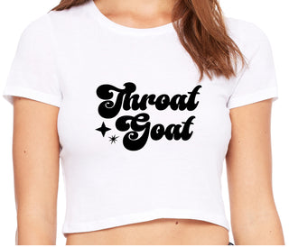Throat Goat - Deep Throat Expert - White Crop Top