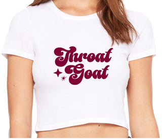 Throat Goat - Deep Throat Expert - White Crop Top