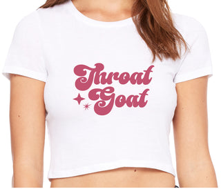 Throat Goat - Deep Throat Expert - White Crop Top