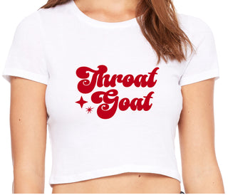 Throat Goat - Deep Throat Expert - White Crop Top