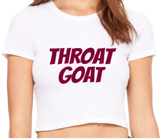 Throat Goat - Oral Expert - White Crop Top